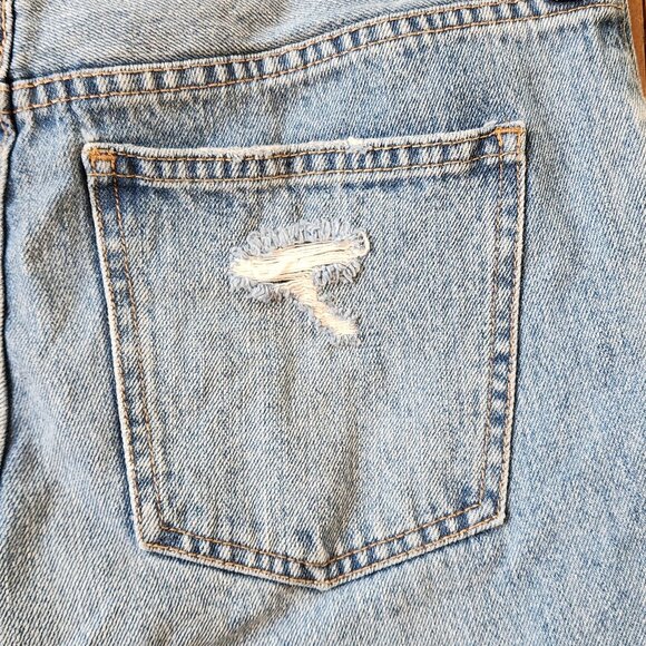 Free People We The Free High Waisted Ripped Button Fly Jeans Size 27 - Picture 15 of 16